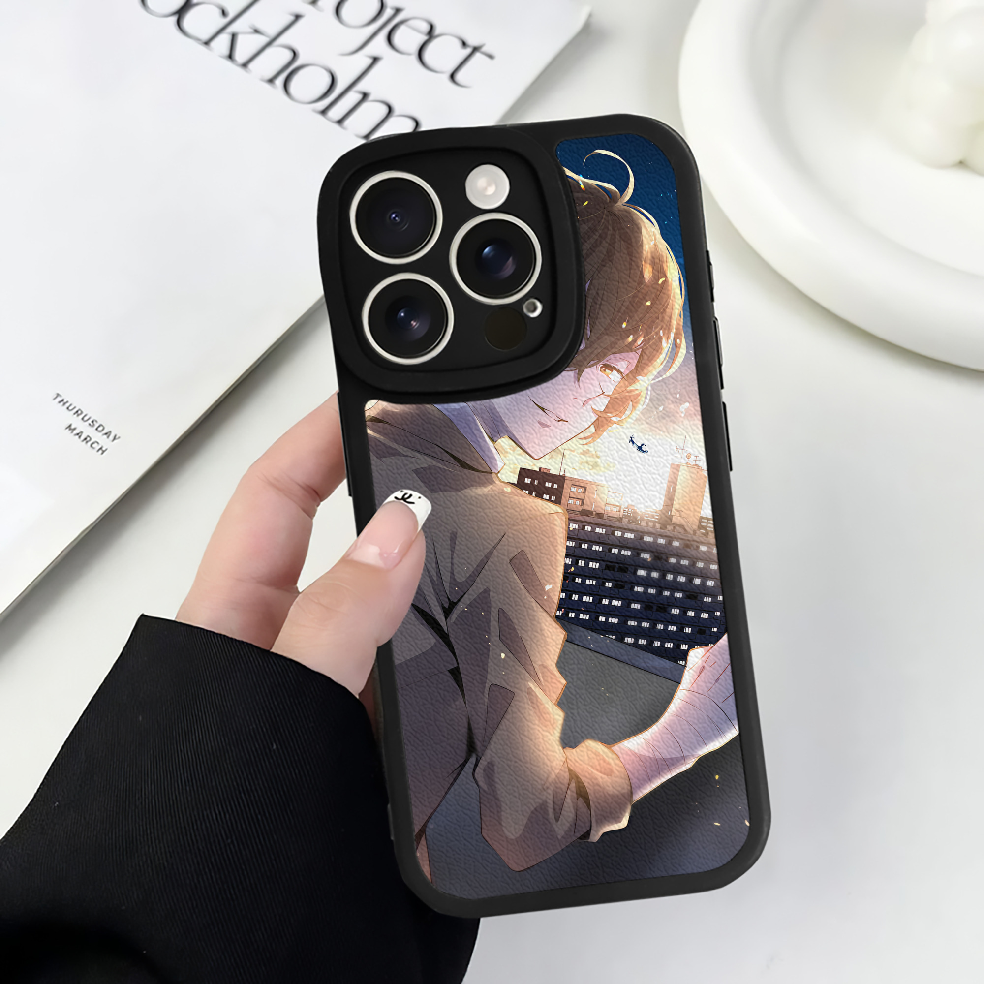 （画像用） 文豪ストレイドッグス Bungo Stray Dogs 【iPhone 16シリーズ対応】シリコンスマホケース（レザー調） 材質：シリコン